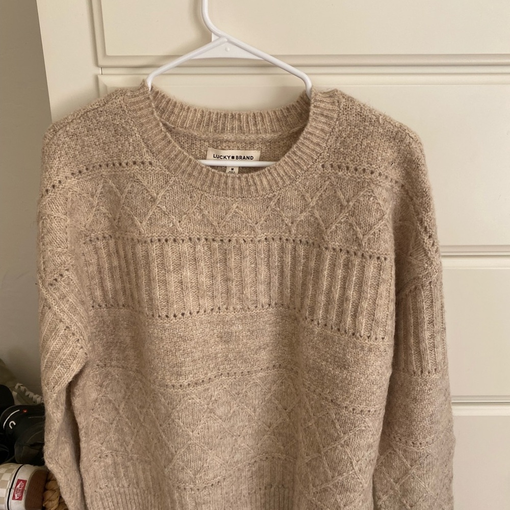 Lucky Brand Cream Knit Pullover
